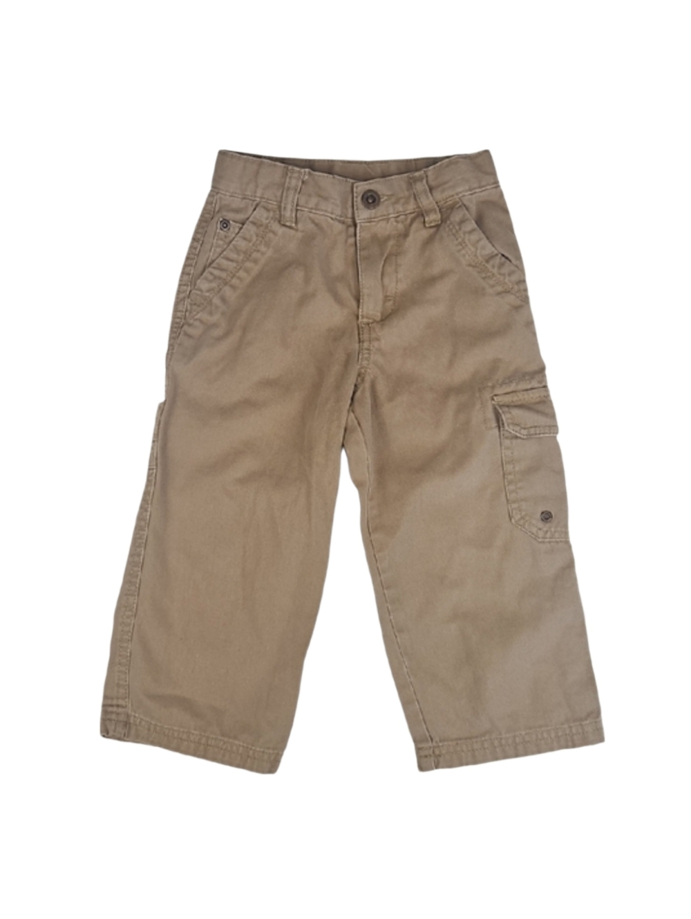 Toddler 2T Tan Cargo Pant Adjustable Waist Kids Boys Pants Cotton Cargo Jeans